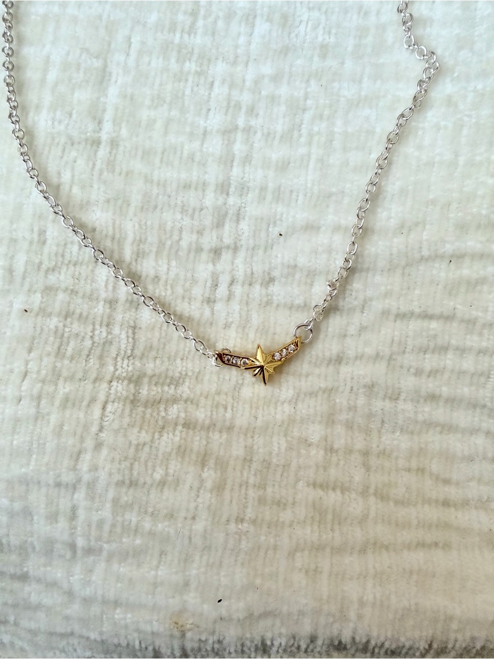 Pandora Marvel Captain Marvel Octogram Star Two tone Pendant Necklace